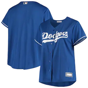 womens royal los angeles dodgers plus size sanitized replic